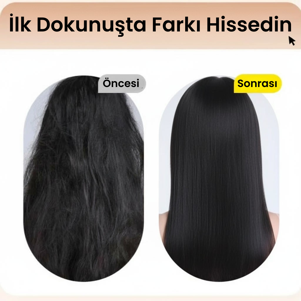 LUNTE Kablosuz Saç Düzleştirici Tarak – Çantada Taşınabilir, Type-C Şarjlı