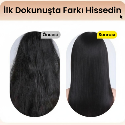 LUNTE Kablosuz Saç Düzleştirici Tarak – Çantada Taşınabilir, Type-C Şarjlı