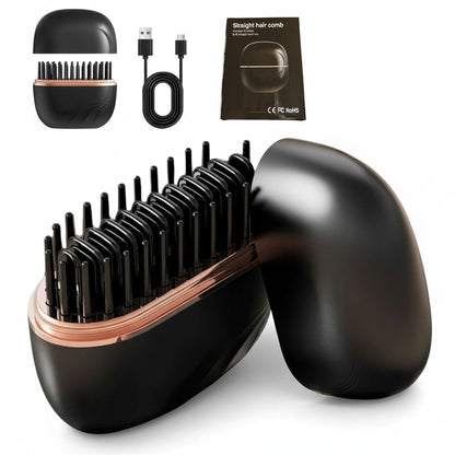 LUNTE Kablosuz Saç Düzleştirici Tarak – Çantada Taşınabilir, Type-C Şarjlı